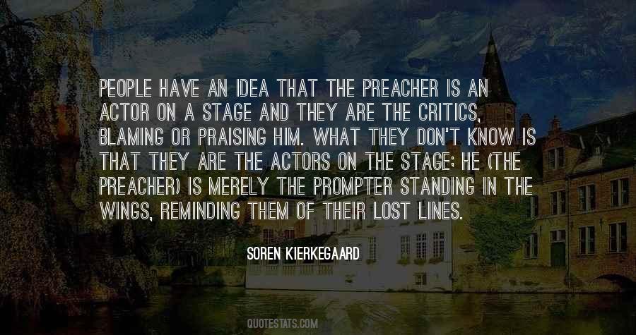 Quotes About Stage Actors #424504