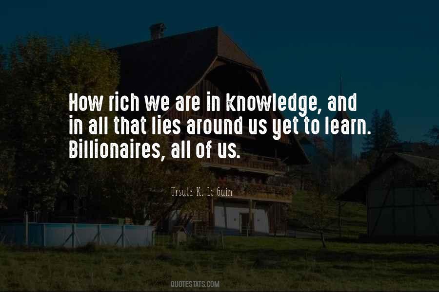 Quotes About Rich Knowledge #135178