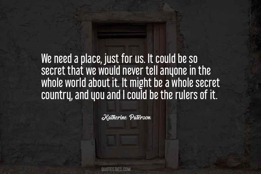 Quotes About The Secret Place #1222321