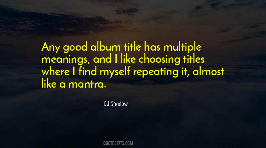 Album Titles Quotes #69918