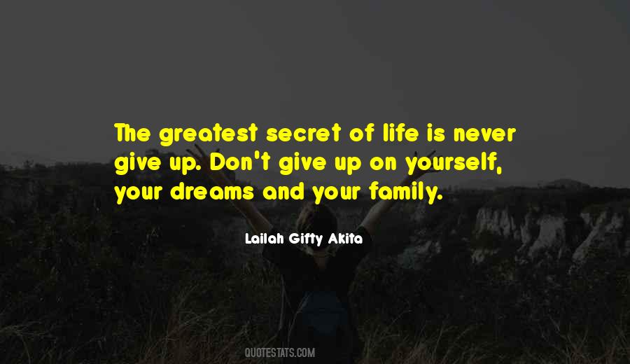Never Give On Your Dreams Quotes #1559212