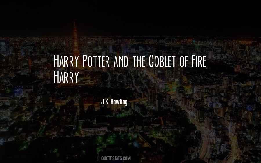 Quotes About The Goblet Of Fire #606913