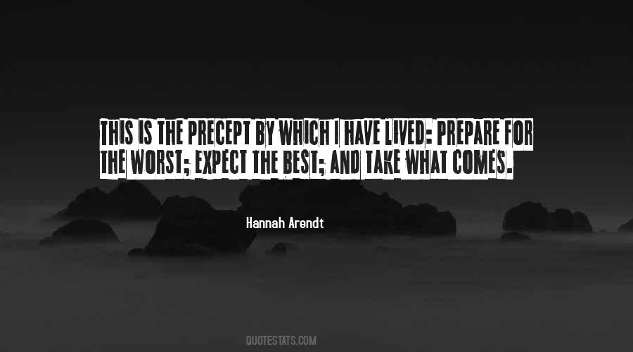 Quotes About Prepare For The Worst #1804024