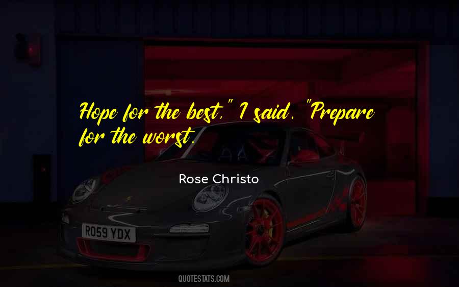 Quotes About Prepare For The Worst #215145