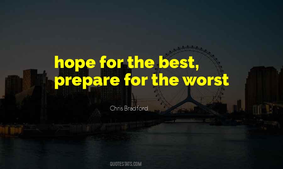 Quotes About Prepare For The Worst #523015