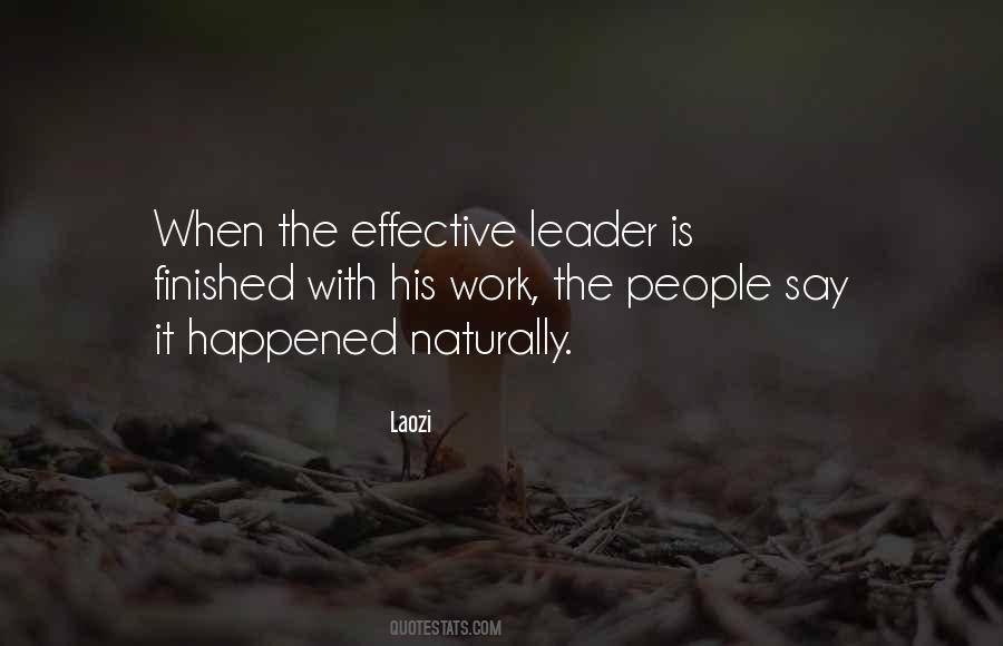 Quotes About Effective Leader #1246138