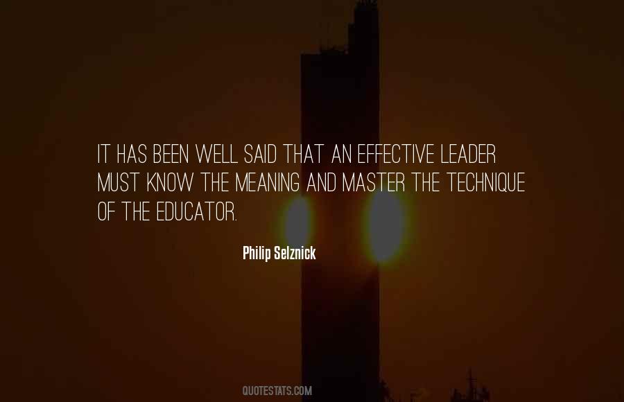 Quotes About Effective Leader #1577570