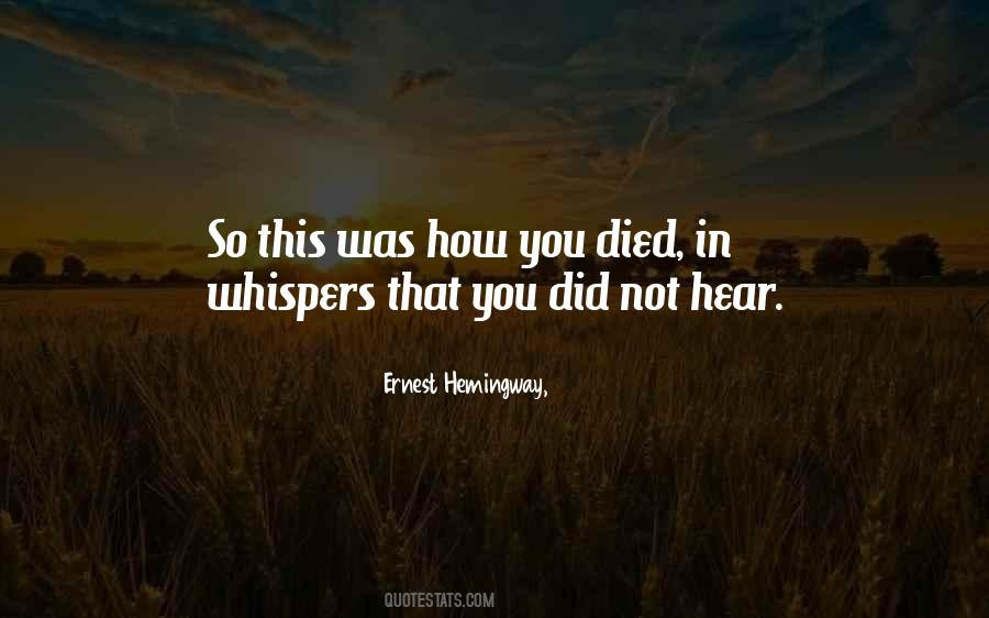 Quotes About Whispers #135746 Quotes About Whispers #135746