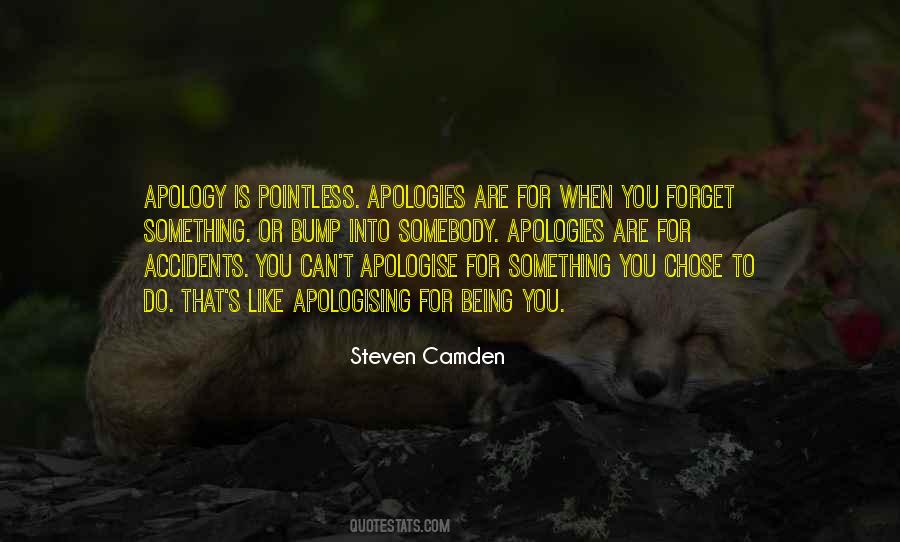 Quotes About Pointless Apologies #160507