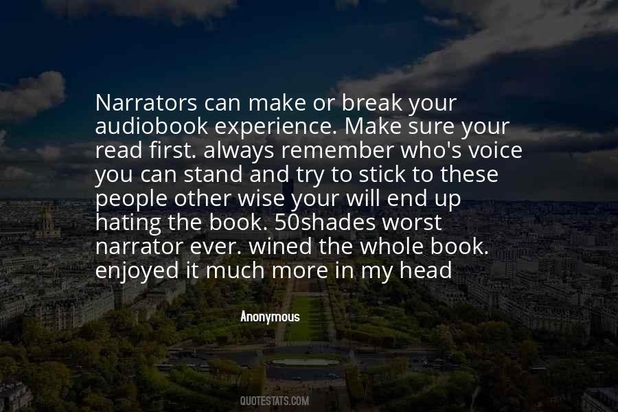 Quotes About Narrator #869892