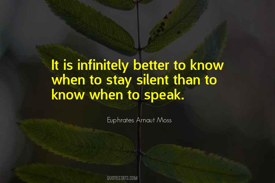 Quotes About When To Speak #144560