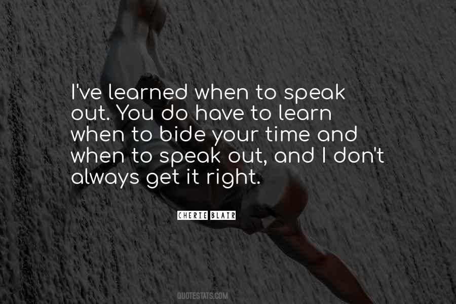 Quotes About When To Speak #156423