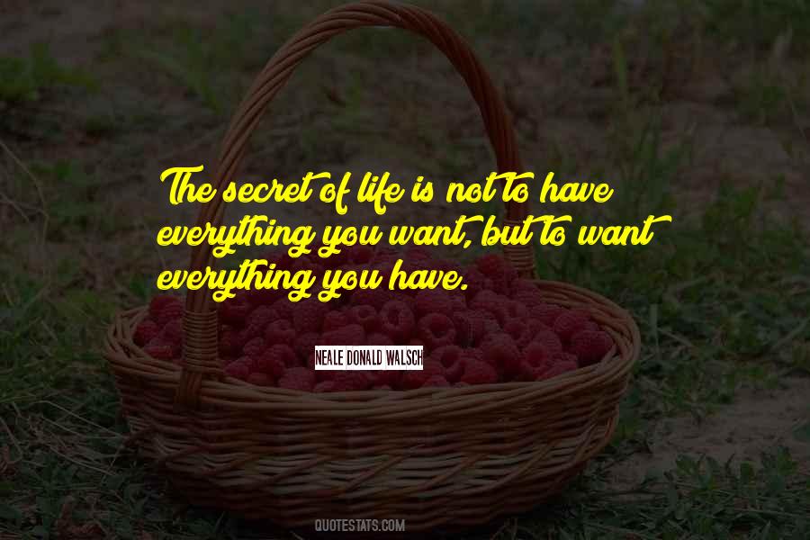 Quotes About The Secret Of Life #904745