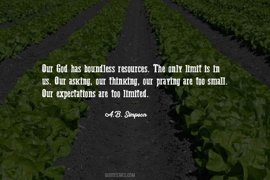 Quotes About Limited Resources #1058431