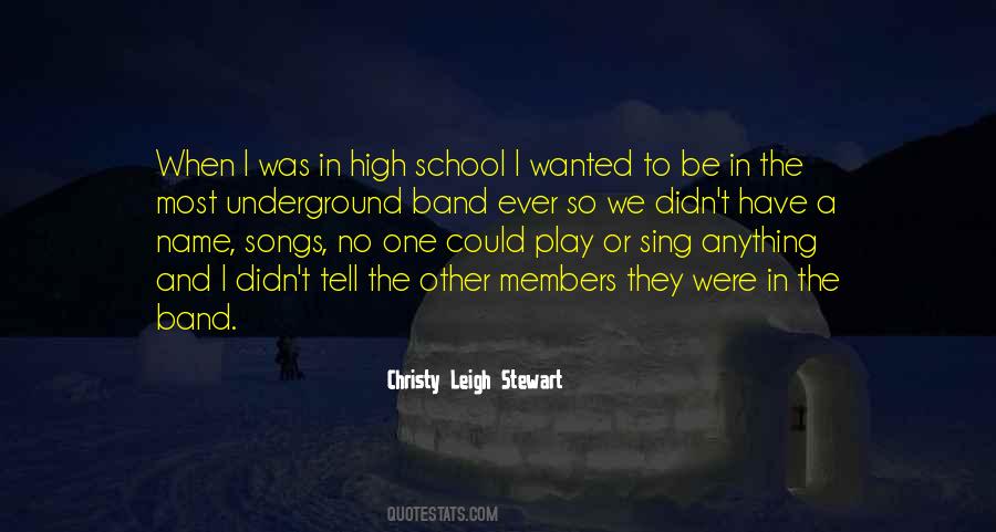 Quotes About High School Band #1394600