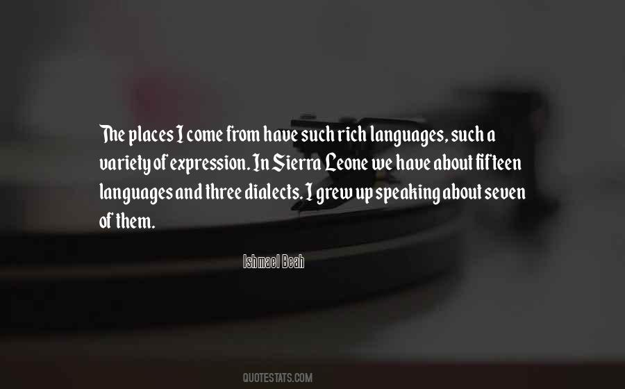 Quotes About Dialects #1111530
