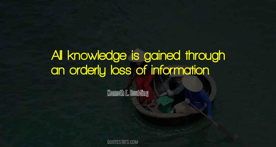 Quotes About Knowledge Gained #336669