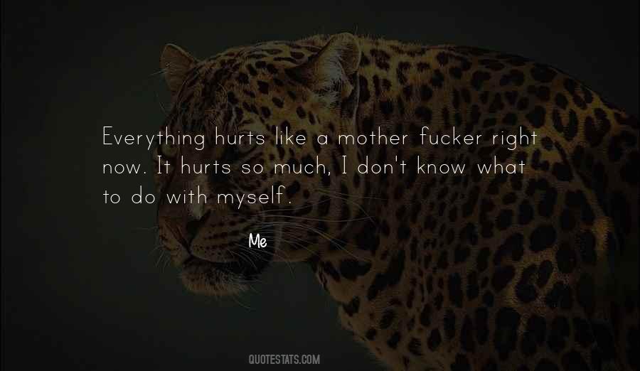 Quotes About It Hurts #1394059