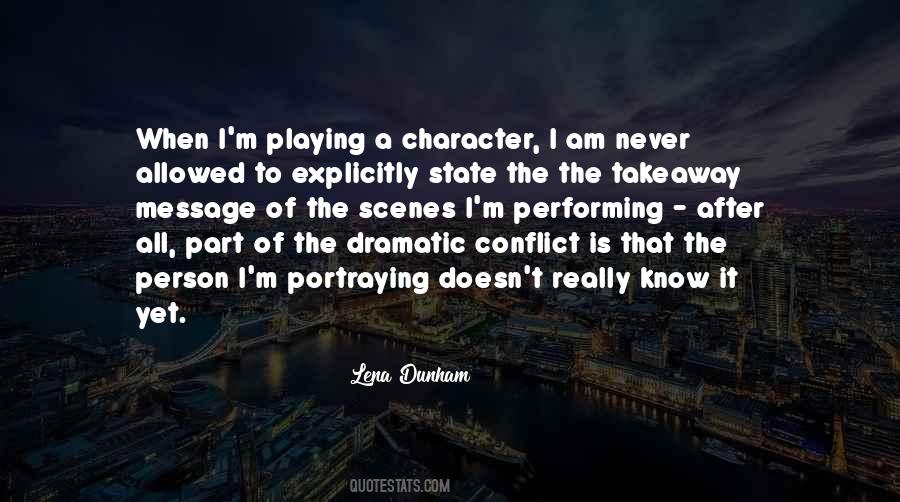 Playing A Part Quotes #446836