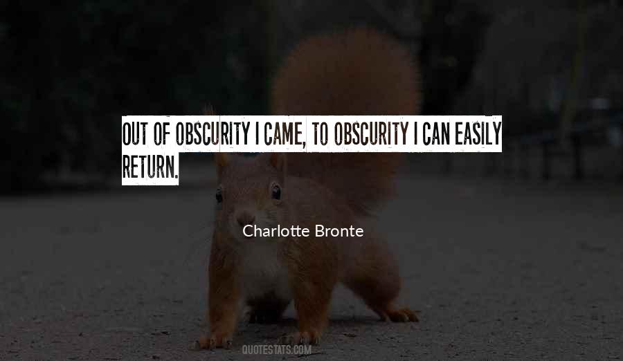 Quotes About Obscurity #1079009