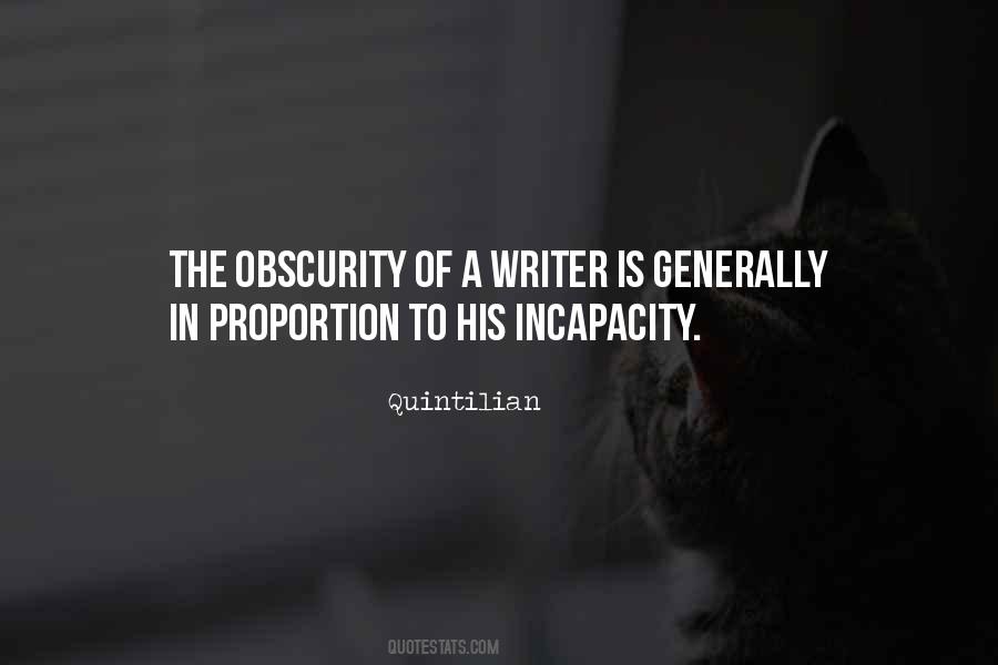 Quotes About Obscurity #1149677