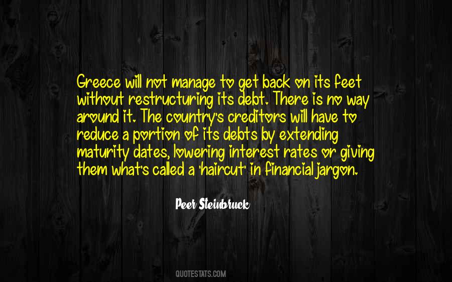 Debt Restructuring Quotes #499609