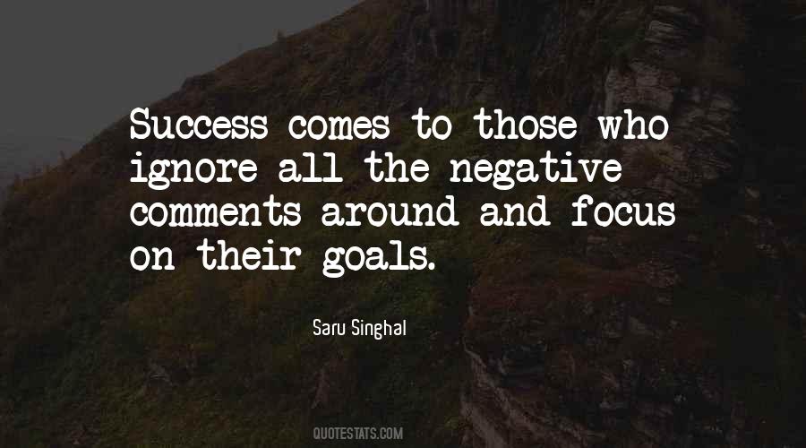 Focus On Goals Quotes #856748