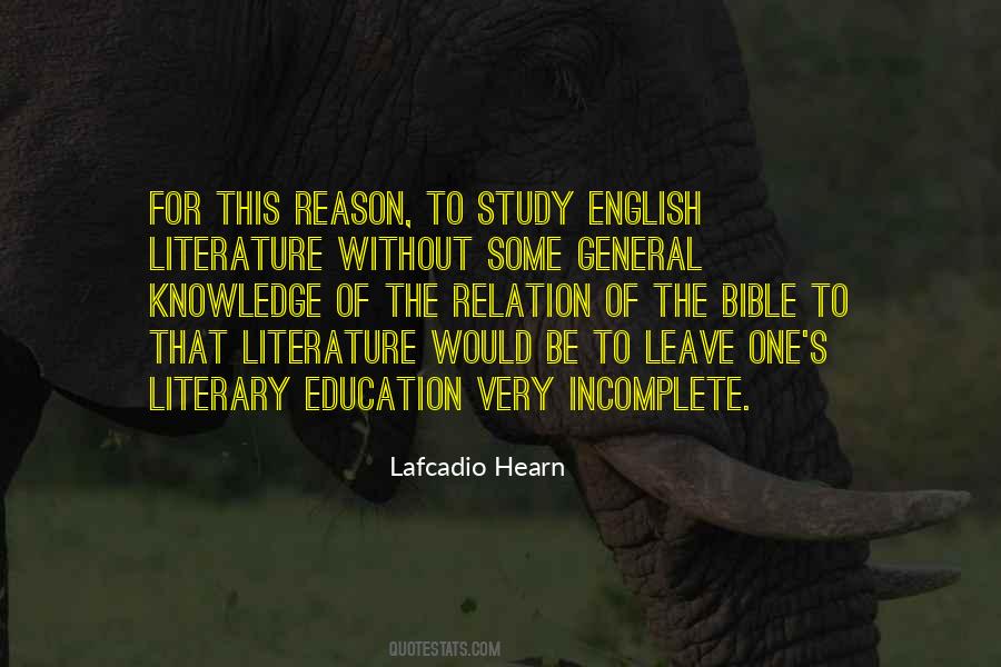 Quotes About English Literature #1087883