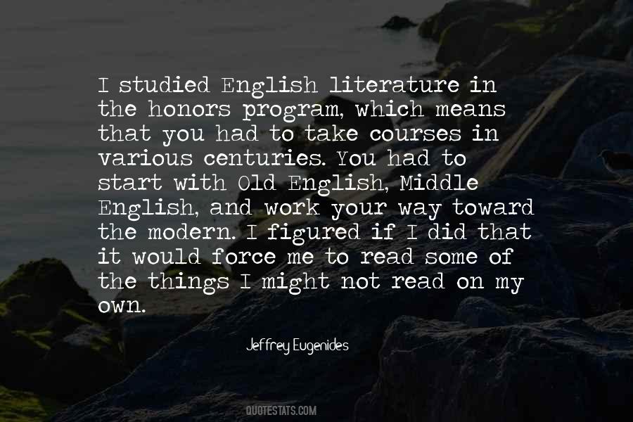 Quotes About English Literature #1169584