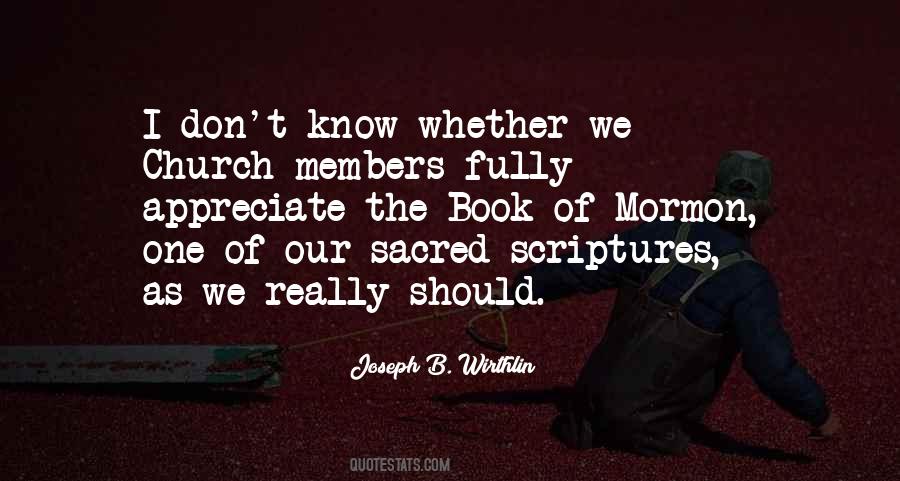 Quotes About The Mormon Church #1676587