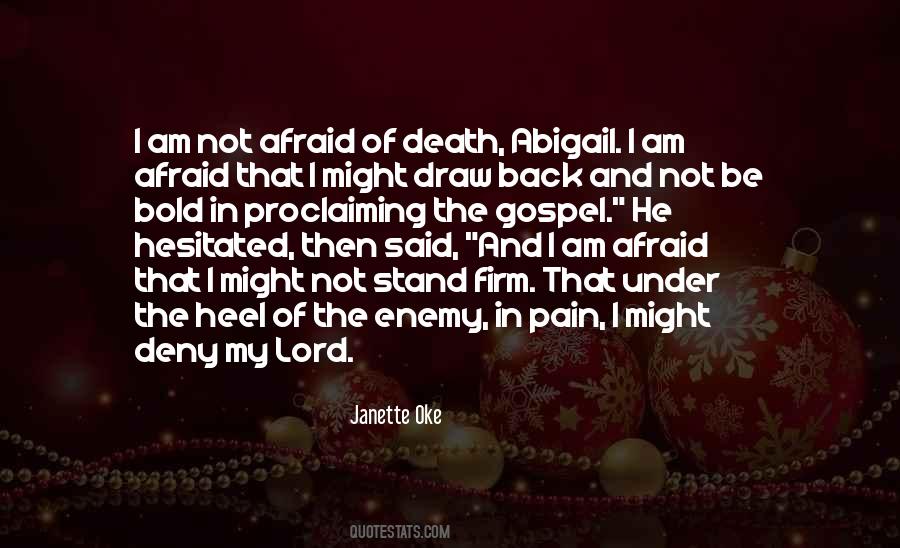 Quotes About Afraid Of Death #104105
