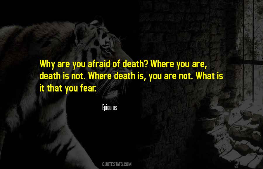 Quotes About Afraid Of Death #92950