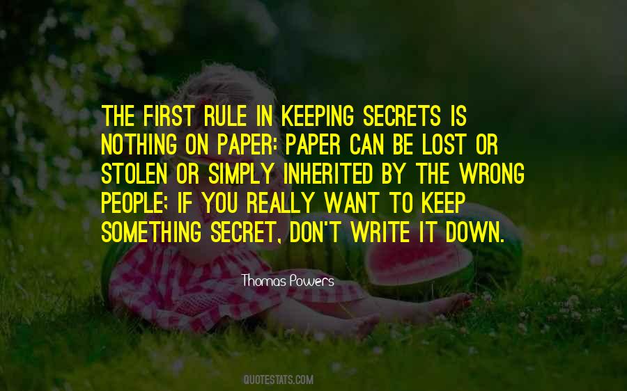 Quotes About Not Keeping Secrets #414040