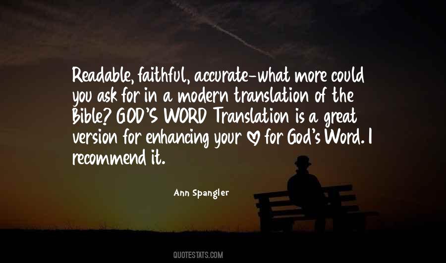 Bible Is The Word Quotes #616266