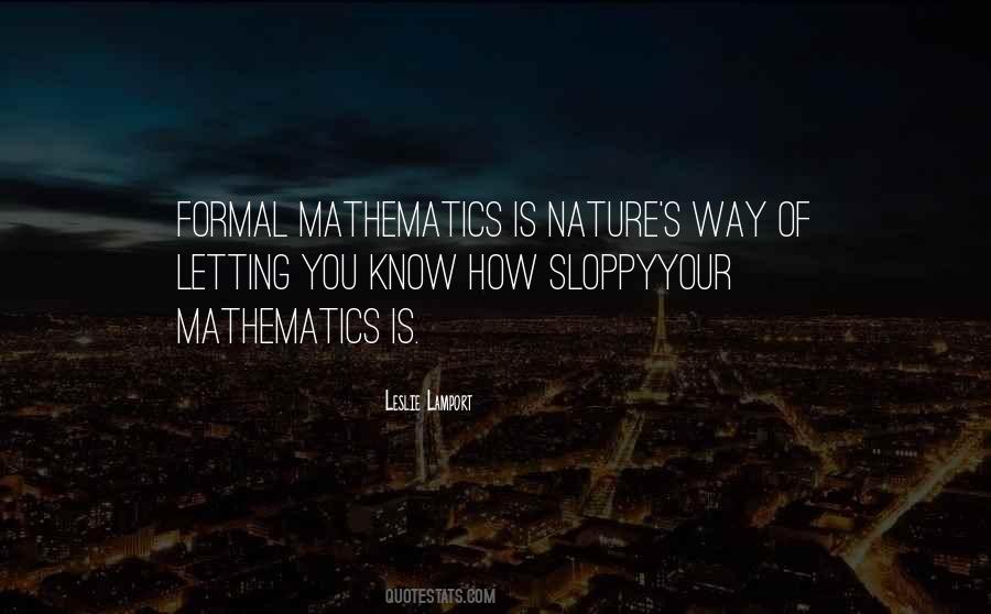 Quotes About Mathematics In Nature #1254588