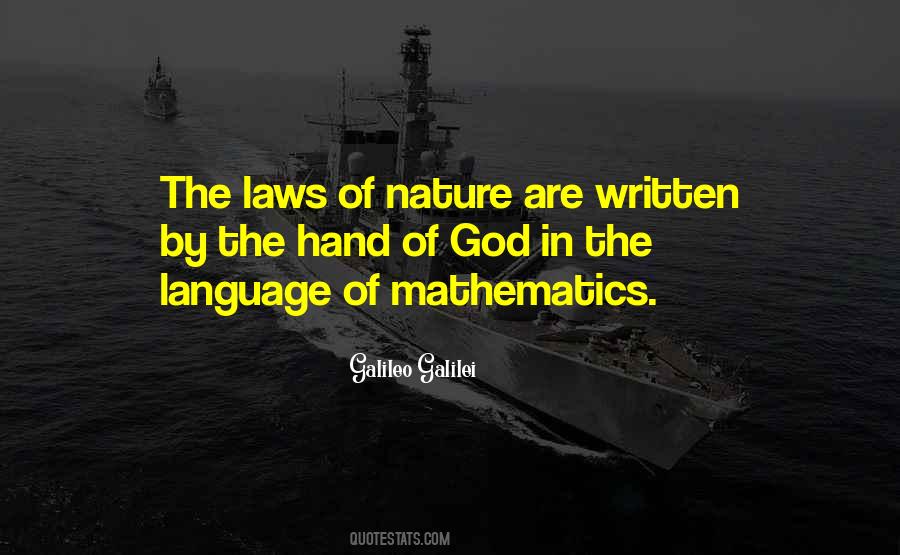 Quotes About Mathematics In Nature #1267637