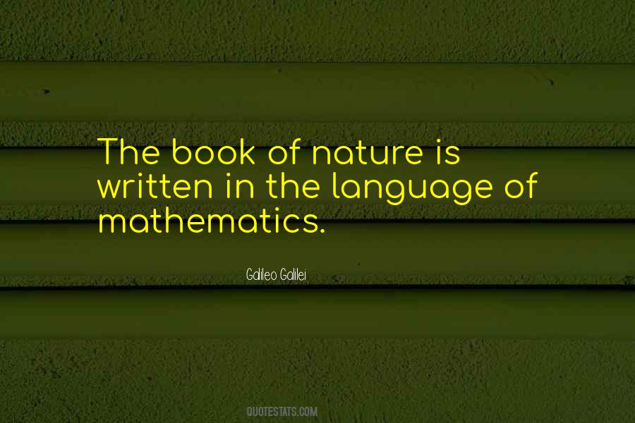 Quotes About Mathematics In Nature #1701885