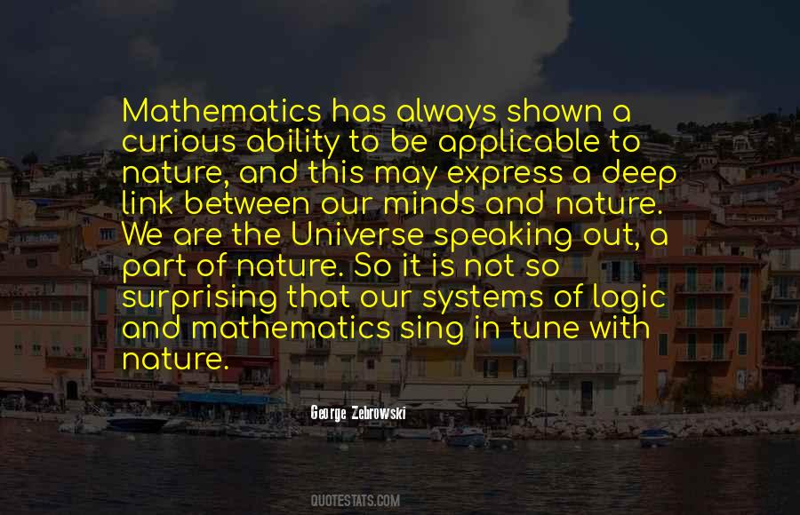 Quotes About Mathematics In Nature #79375