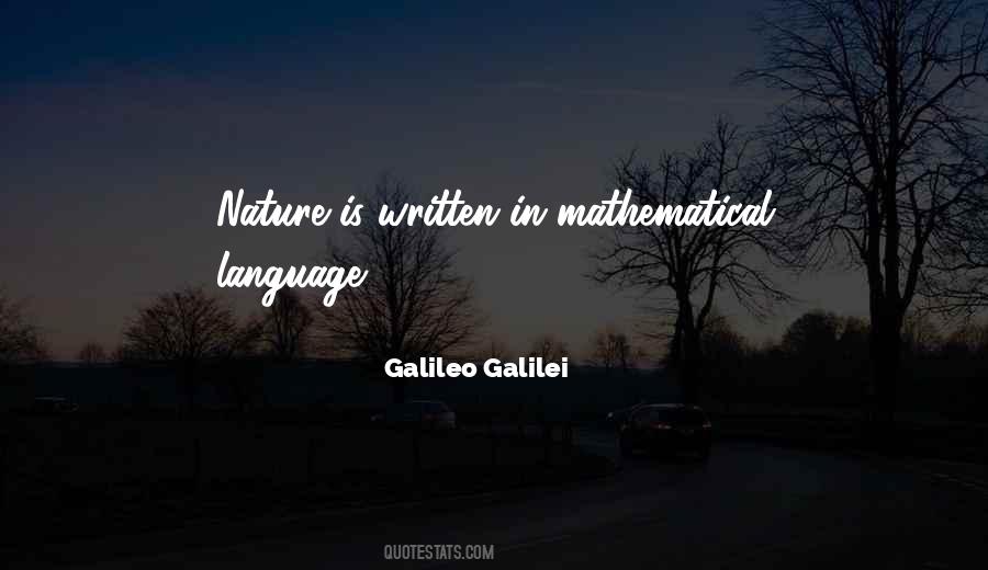 Quotes About Mathematics In Nature #977096