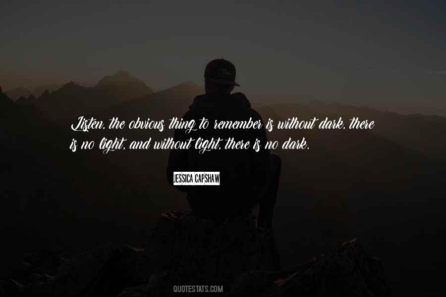 Quotes About Dark And Light #116057