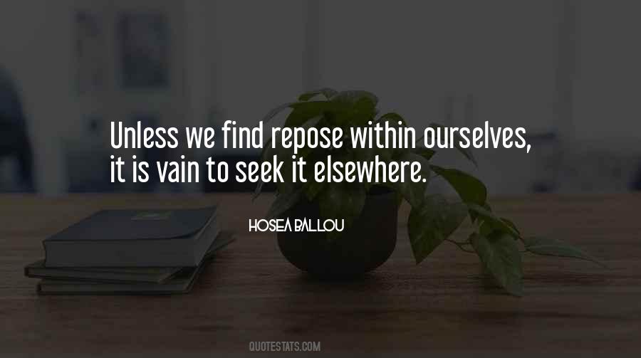 Quotes About Repose #962490