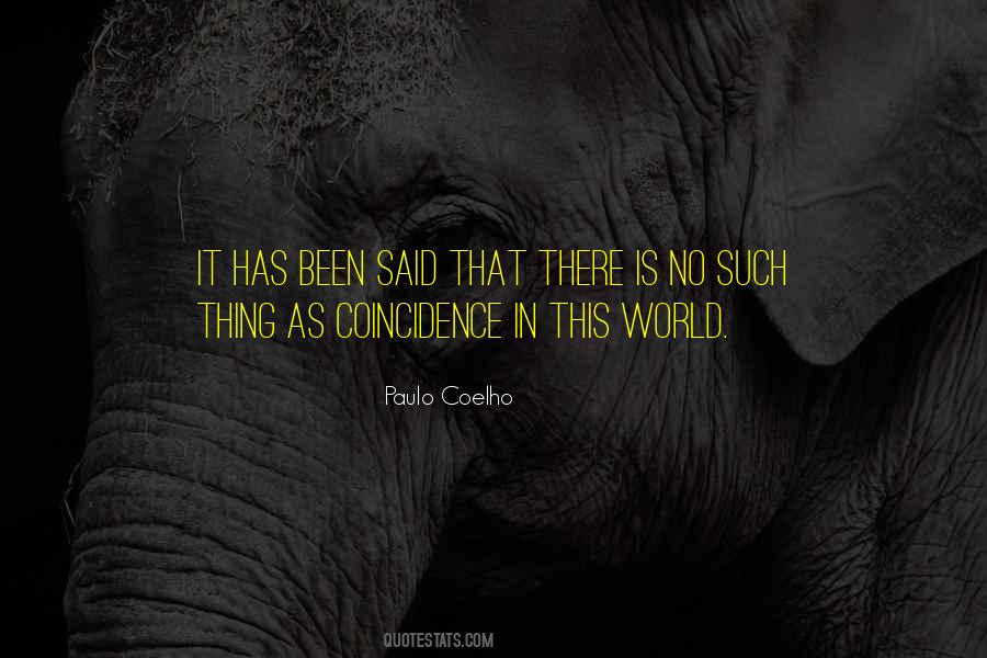 Quotes About No Such Thing As Coincidence #1251851