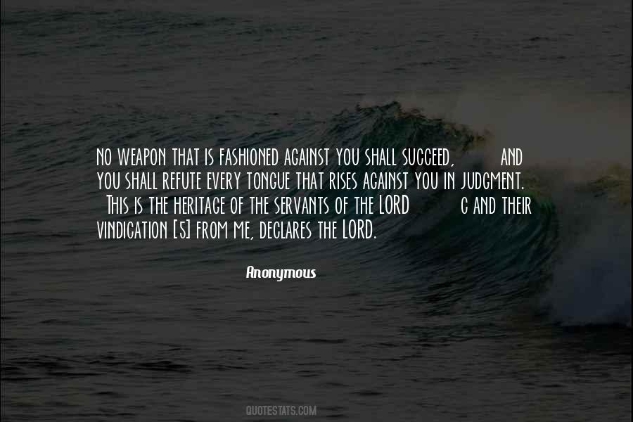 Quotes About No Weapon #1478832