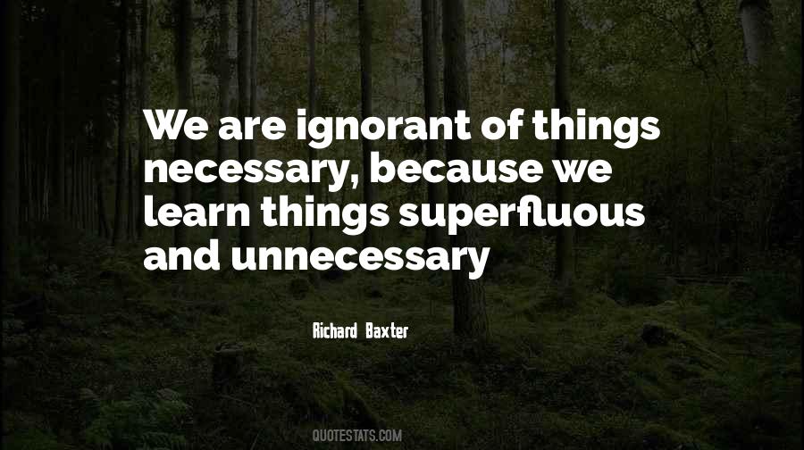 Quotes About Unnecessary Things #1776412