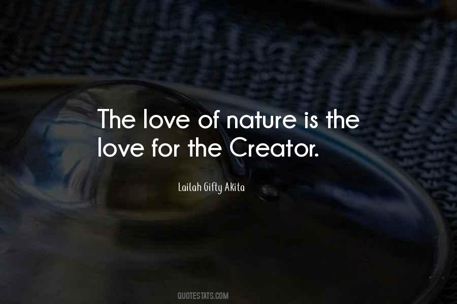 Quotes About Love Of Nature #35262