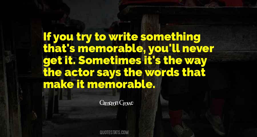 Memorable Words Quotes #916723