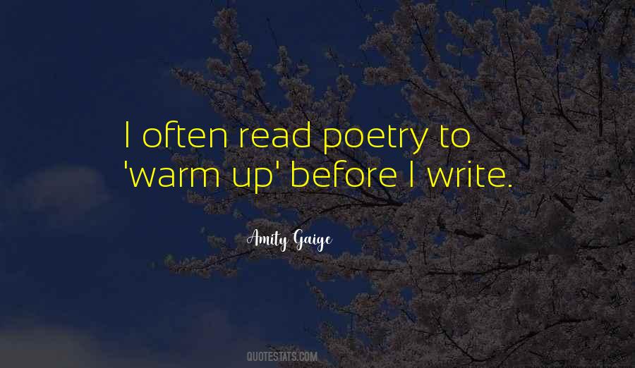 Quotes About Warm Up #634451
