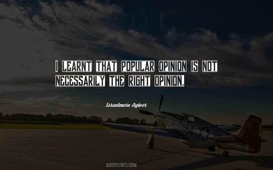 Quotes About Popular Opinion #1408182