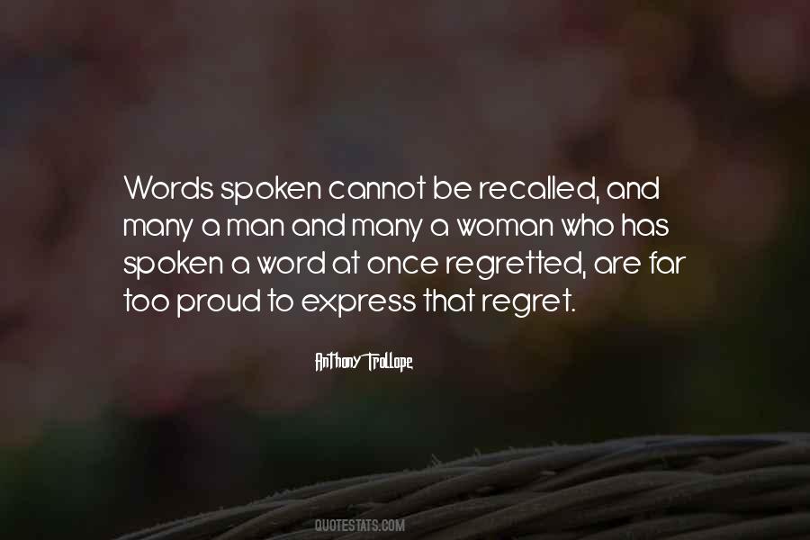 Regret Spoken Word Quotes #1161424