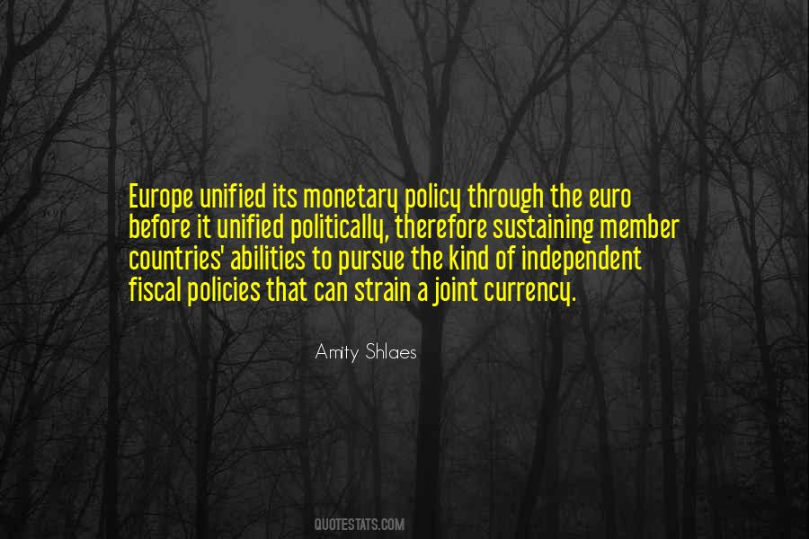 Quotes About Monetary Policy #1099152